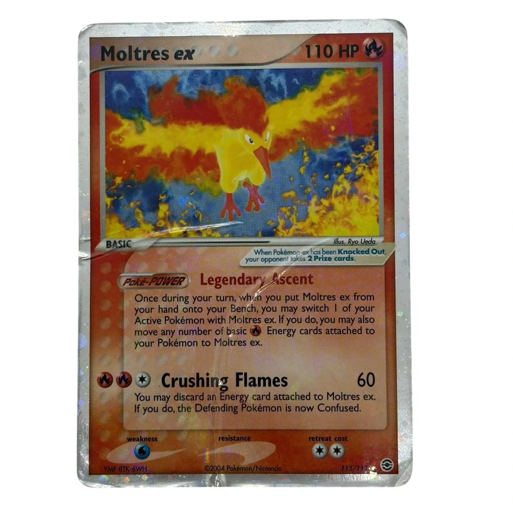 Pokemon Moltres ex 115/112 EX FireRed LeafGreen Secret Rare Holo 2004 Card